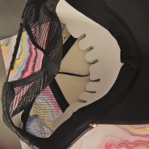 Black Cap with Colorful Embroidery - Picture 4 of 4